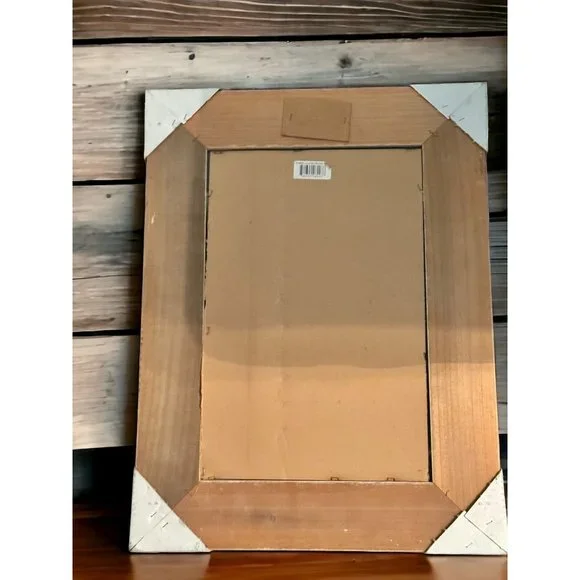 Vintage Fossil Leaves Frame 18”x24” Craquelure Collection Deco Mirror